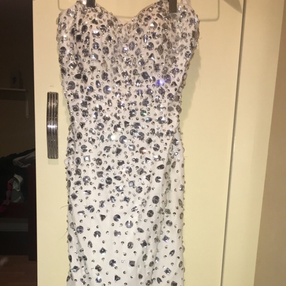 White prom dress